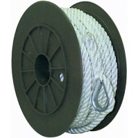 Seachoice 40783 3-Strand Twisted Nylon Anchor Line - White, 1/2