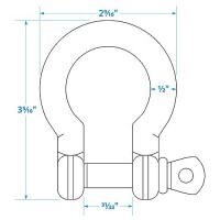 Seachoice Stainless Steel Anchor Shackle - 43201 - 50-43201F1