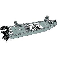 Carver 77815F10 Jon Style Bass Boats, 15'6, Poly-Flex Ii Slate Gray - 77815F10 - 500-77815F10F1