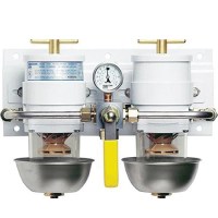 Racor 75500Max2 Turbine Series Dual Fuel Filter W/ Rotary Valve, 2 Microns - 75500Max2 - 62-75500Max2F1