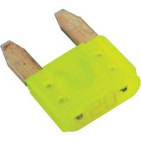 Blue Sea 5273 Atm® Mini Blade Fuse, 20 Amp, Yellow, 2/Pk - 5273-Bss - 661-5273F1