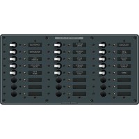 Blue Sea Systems 8264 Traditional Metal Dc Circuit Breaker Panel - 24 Positions - 8264-Bss - 661-8264F1