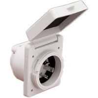 Park Power 301Elrv Power Inlet, 30A White W/Ss Trim - 301Elrv - 679-301Elrvf1