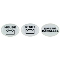 Marinco Set Of 3 Battery Switch Labels (Start, Emerg Parallel, House) - Set-715 - 969-Set715F1