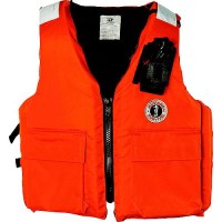 Mustang Mv3119Rpl Two-Pocket Flotation Vest With Radio Pocket, Orange, Lg. - Mv3119Rpl - 693-Mv3119Rplf1