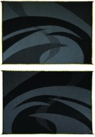 Mings Mark Ga8111Wl Reversible Mat W/110V Led Lights, 8' X 11', Black/Silver - Ga8111Wl - 672-Ga8111Wlf1