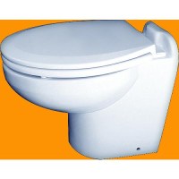 Raritan 220Hf012 Marine Elegance™ Slant Back, Pressurized Fresh Water, Low Profile 12V Toilet, White - 220Hf012 - 78-220Hf012F1
