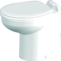 Raritan 221Hf012 Marine Elegance™ Straight Back, Pressurized Fresh Water, Low Profile 12V Toilet, White - 221Hf012 - 78-221Hf012F1