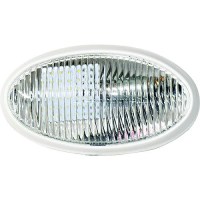 Valterra Dg71258Vp Oval Porch Light W/O Switch, White W/Clear Lens - Dg71258Vp - 800-Dg71258Vpf1