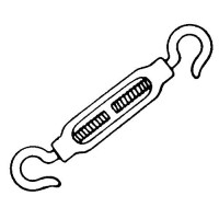 Hook & Hook Turnbuckle - 1301700 - 838-1301700F1