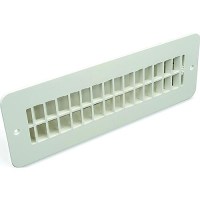 B&B Molders 94259 Floor Register, W/ Damper, Polar White - 94259 - 865-94259F1