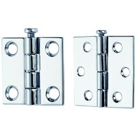 1-1/2 X 1-1/2 Rem Pin Hinges, 4 Hole #8 Fastener, 1 Pr. - 1293Dp2Chr - 9-1293Dp2Chrf1