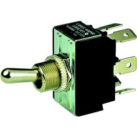 Bep 1002014 Chrome Plated Toggle Switch, On-Off-(On), Dpdt, 1/4