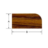 Whitecap 60853 Teak Stop Molding - 60853 - 299-60853F1