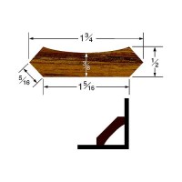 Whitecap 60861 Teak Corner Wire Molding, 5' - 60861 - 299-60861F1