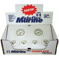 Sierra 68388P Arctic Series White Inboard / Sterndrive 6 Set With Tachometer, Speedometer, Voltmeter, Fuel, Water Temperature & Oil Pressure Gauges - 68388P - 11-68388Pf1