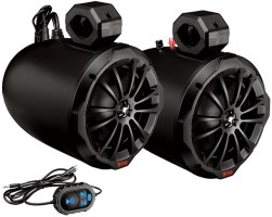 Boss Audio B62ABT 2-Way Amplified Marine Grade Roll Cage/Waketower Speaker Pods, 6-1/2