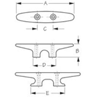 Seadog 0433801 Heavy Duty Nylon Cleat, Black - 043380-1 - 354-0433801F1