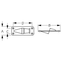 Sea-Dog 081011 Exit Plate, Small, Straight - 81011 - 354-081011F1