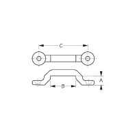 Sea-Dog 0812521 Tie Down Eye Straps, Chrome/Brass, 1 Pr. - 081252-1 - 354-0812521F1