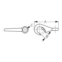 Sea-Dog 1391211 Brass Fast Eye Snap-Size 1 - 139121-1 - 354-1391211F1