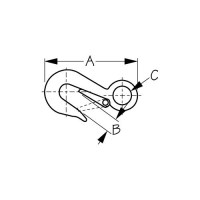 Seadog 1463051 Fast Eye Safety Snap Hook | 11.900 Lb Capacity | 1/8