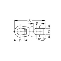 Sea-Dog 181210 Galvanized Jaw & Eye Swivel, 3/8