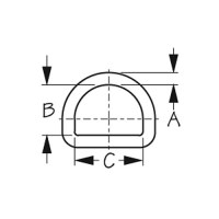 Sea-Dog 191830 Stainless Steel D Ring - 191830 - 354-191830F1