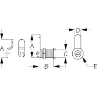Stainless Cam Lock - 221930-1 - 354-2219301F1