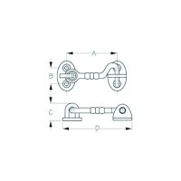 Sea-Dog 2220561 Decorative Door Hook, Brass, 2-1/2