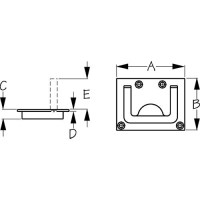 Seadog 2224251 Hatch Handle, Chrome/Brass, 2-15/16