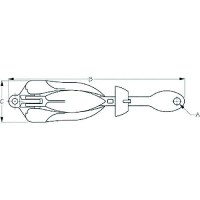 Seadog 318009 Folding Grapnel Anchor, 9 Lbs A:1/2