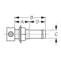Straight Gas Tank Vent, Chrome Zinc, Carded - 352110-1 - 354-3521101F1