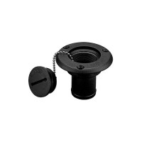 Sea-Dog 3570141 Waste Deck Fill Fiberglass Nylon W/Black Slotted Cap, A: 1-1/2