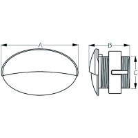 Sea-Dog Led Flush Mount Courtesy Light, Oval, Blue Leds - 401279-1 - 354-4012791F1