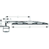 Seadog Standard Wiper 12V Motor Kit | Black Motor Finish | Includes Motor, 11