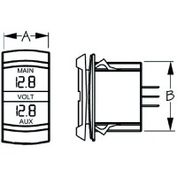 Cobra Dual Voltmeter - Rocker Switch Style - 421636-1 - 354-4216361F1
