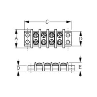 Sea-Dog 4266261 Terminal Block, 6 Gang - 426626-1 - 354-4266261F1