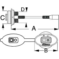 Seadog 4269501 Sae Power Socket, Front Mount - 426950-1 - 354-4269501F1