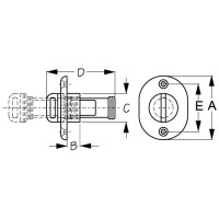 Sea-Dog 520065 Oblong Captive Garboard Drain & Plug - 520065-1 - 354-520065F1