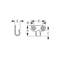 Seadog 6714601 Hammock Hooks - Stainless, 2/Cd - 671460-1 - 354-6714601F1