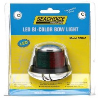 Seachoice Led Bow Light, Marine Navigation, Chrome Bi-Color, 2-Mile Visibility For Sail Or Powerboats Under 66 Feet - 2041 - 50-02041F1