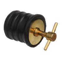 Seachoice Twist-Turn 1.25 In. Marine Boat Brass Drain Plug W/ Neoprene Seal - 50-18861 - 50-18861F1