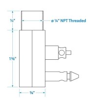 Seachoice Deluxe Fuel Connector Tank Fitting For Yamaha/ Mercury, Male, 1/4 In. Npt - 20651 - 50-20651F1