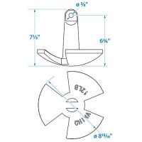 Seachoice 41500 Black Vinyl Coated River Anchor, 12 Lbs. - 50-41500 - 50-41500F1