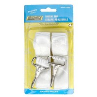 Seachoice Adjustable Bimini Top Straps W/ Snap Hooks, 96 In., White - 50-78801 - 50-78801F1