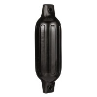 Seachoice 79041 Twin Eye Ribbed Fender, Black, 4.5 X 16