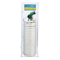 Seachoice 25' White Poly Coiled Washdown Hose With Sprayer - 50-79691 - 50-79691F1