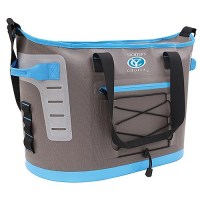 Yachter'S Choice 50053 Soft Cooler 30 Can Capacity / Tote Style W/ Shoulder Strap, Grey/Blue - 505-50053 - 505-50053F1