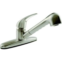 Dura Faucet Dfpk100Sn Non-Metallic Pull-Out Kitchen Faucet, Satin Nickel - Df-Pk100-Sn - 621-Dfpk100Snf1